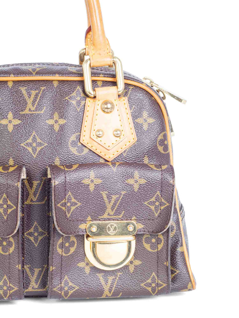 Manhattan bag Louis Vuitton Brown in Cotton - 30435391