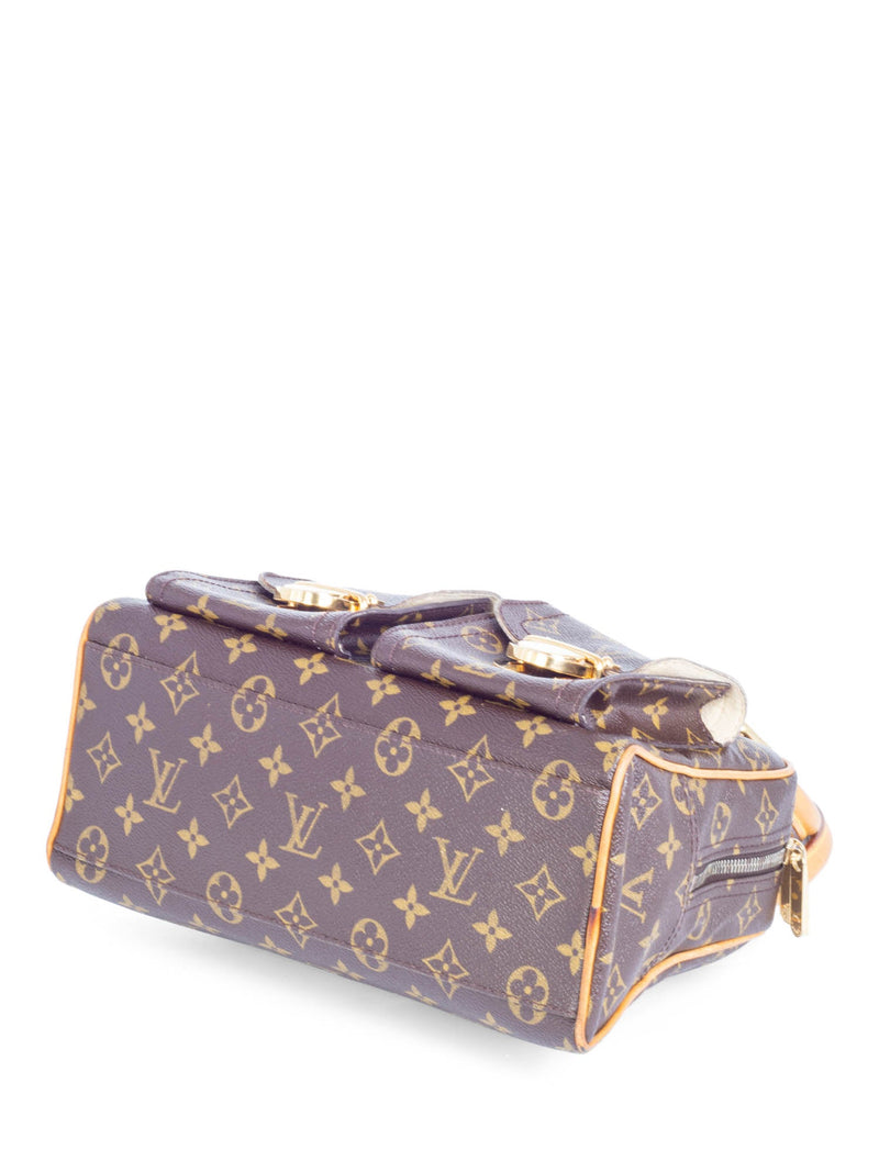 LOUIS VUITTON Manhattan PM Monogram Canvas Satchel Bag Brown - 10% Off