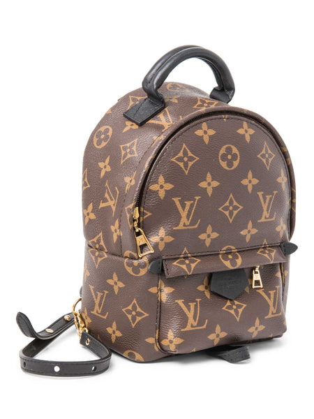 Louis Vuitton Monogram Palm Springs Mini Backpack Brown Black