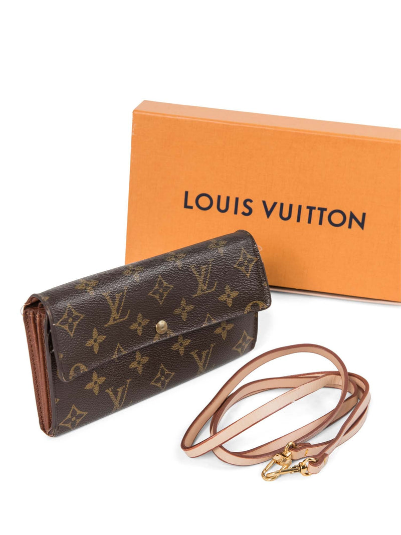 Louis Vuitton Monogram WOC Wallet On Strap Brown