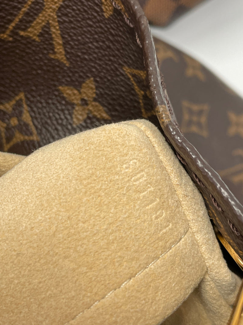Louis Vuitton Monogram Woven Leather Top Handle Hobo Bag Brown-designer resale