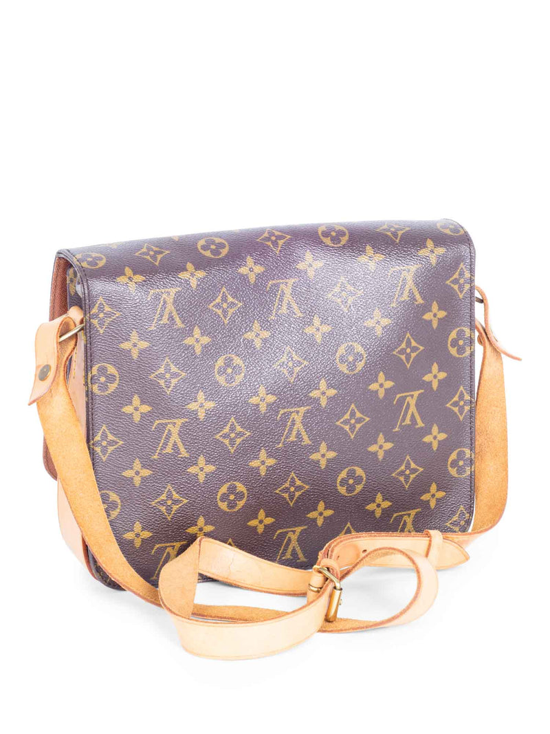 Louis Vuitton Vintage Monogram Flap Messenger Bag Brown