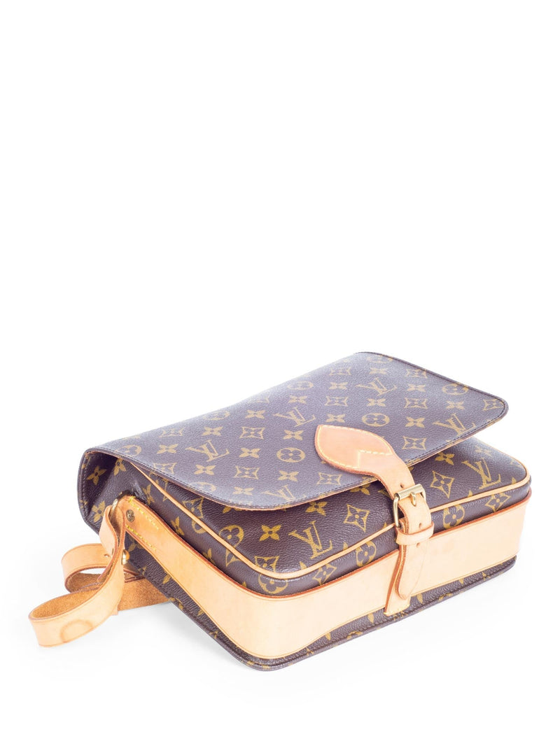 Louis Vuitton Vintage Monogram Flap Messenger Bag Brown-designer resale