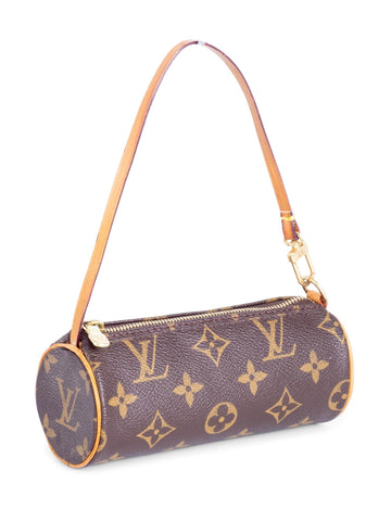 Louis Vuitton Vintage Monogram Mini Papillon Pochette Bag Brown-designer resale