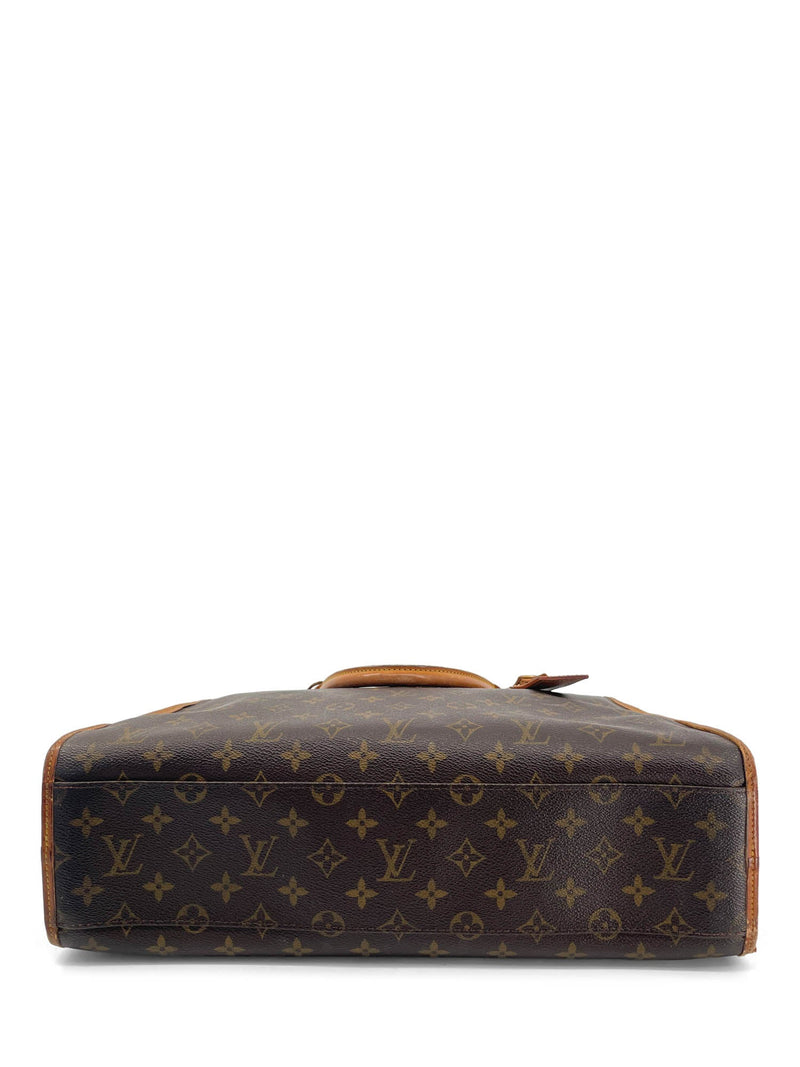 Louis Vuitton Vintage Monogram Top Handle Shopper Bag Brown-designer resale