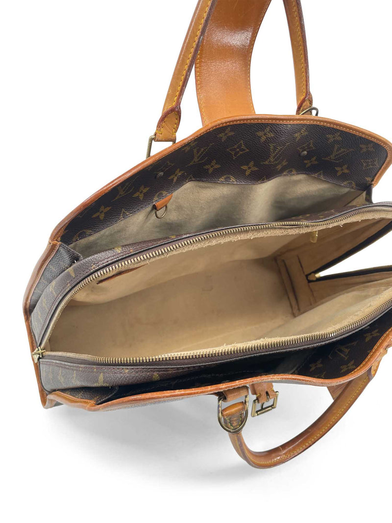 Louis Vuitton Vintage Monogram Top Handle Shopper Bag Brown-designer resale