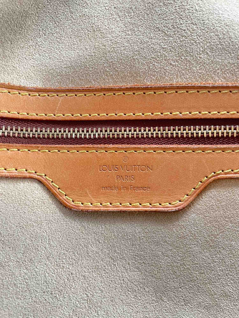 Louis Vuitton Vintage Monogram Top Handle Shopper Bag Brown-designer resale
