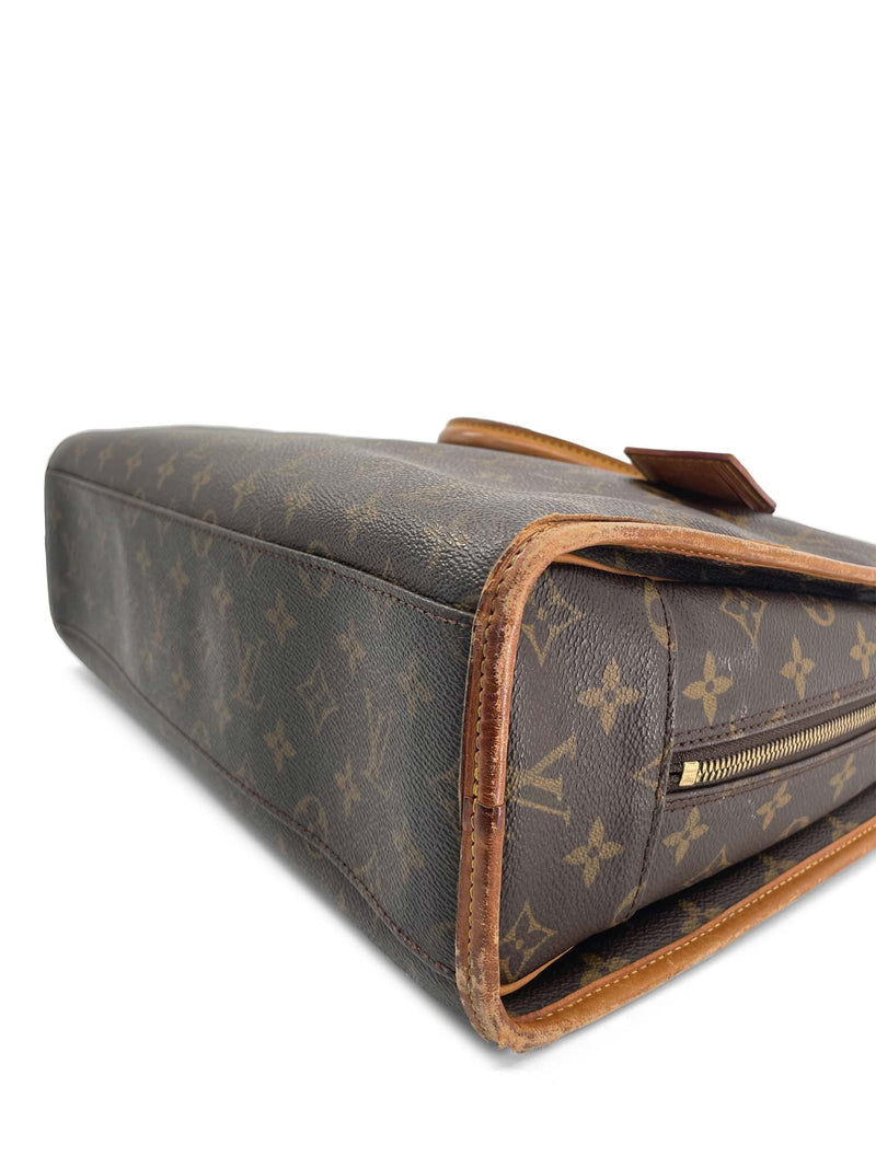 Louis Vuitton Vintage Monogram Top Handle Shopper Bag Brown-designer resale
