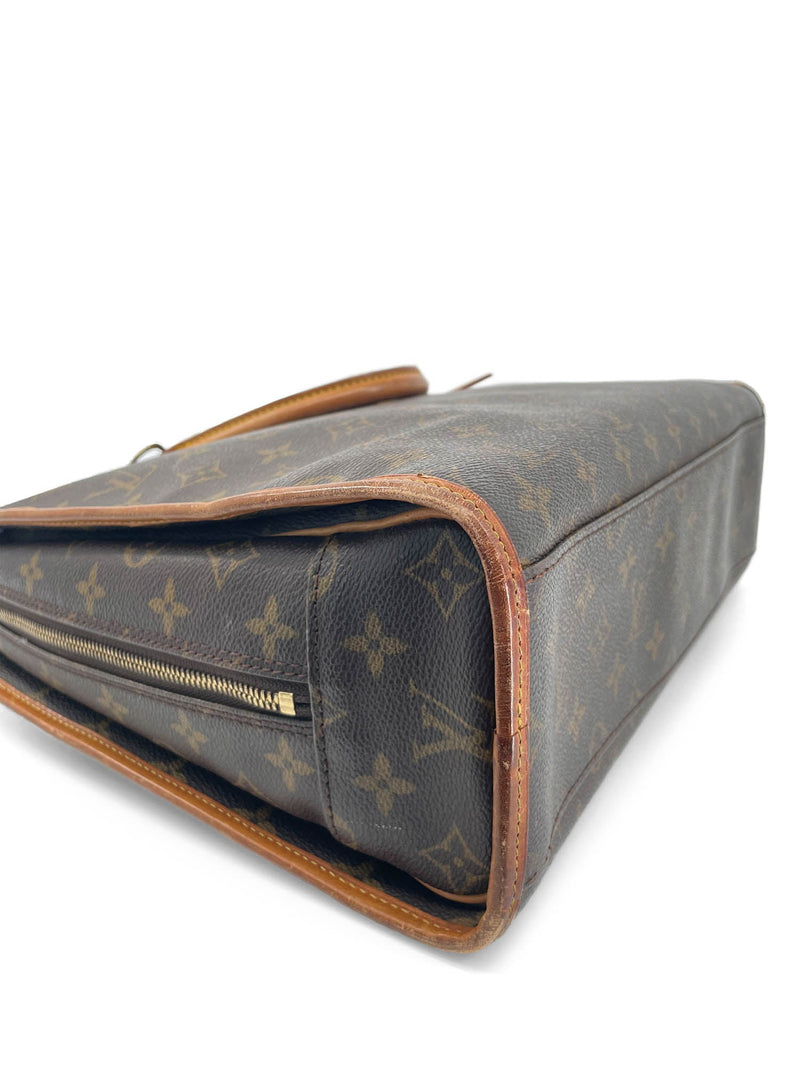 Louis Vuitton Vintage Monogram Top Handle Shopper Bag Brown-designer resale