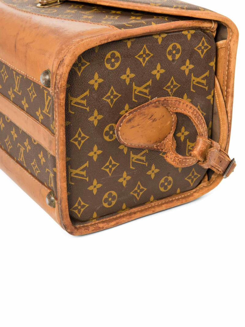 Louis Vuitton Vintage Monogram Travel Trunk Bag Brown-designer resale