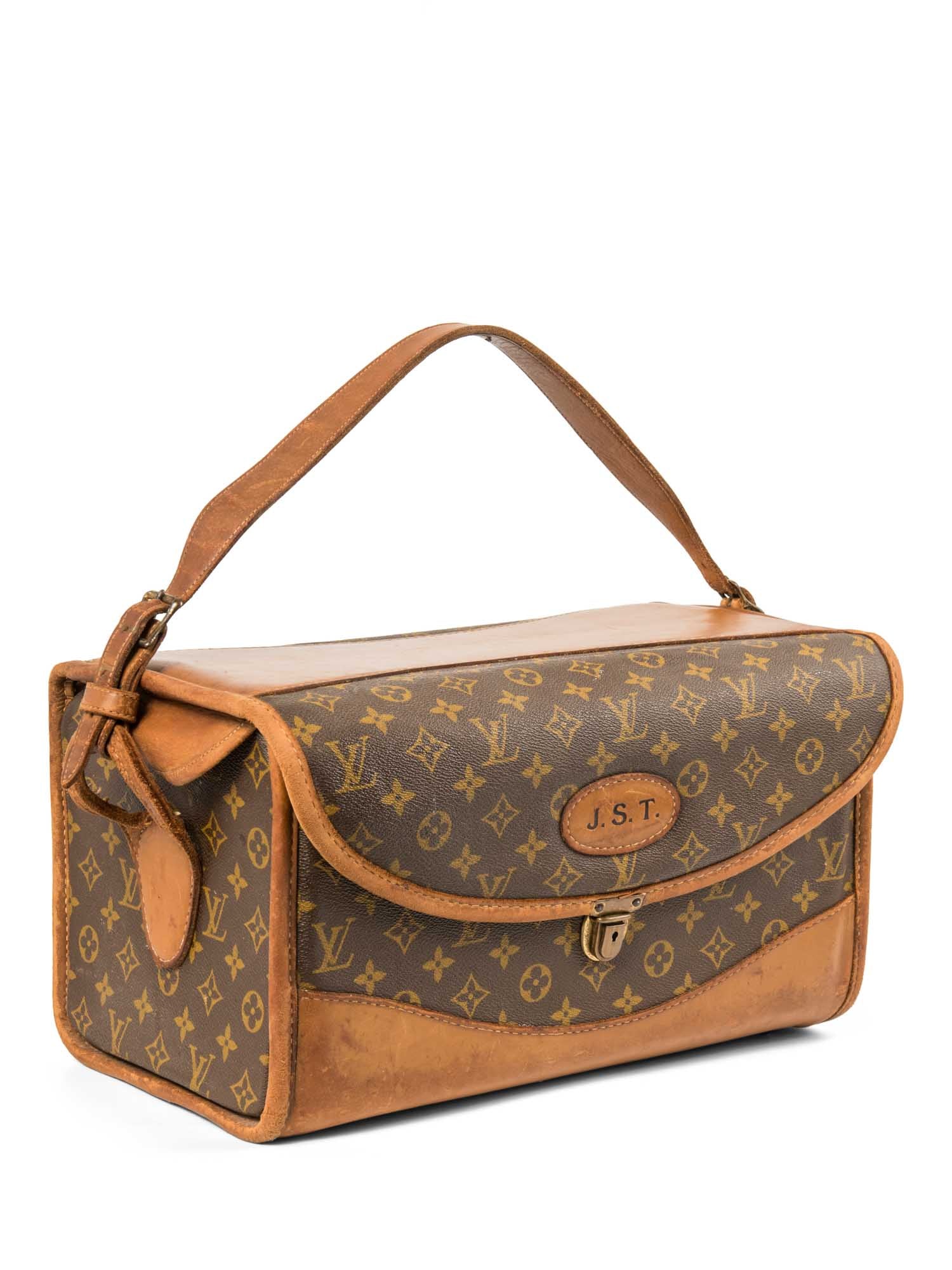 Louis Vuitton Vintage Monogram Travel Trunk Bag Brown-designer resale