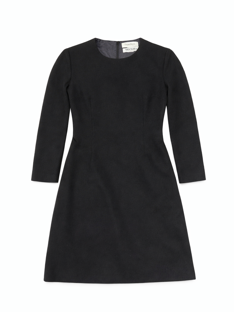 Calvin Klein Collection Wool A Line Dress Black Calvin Klein Collection Wool A Line Dress Black