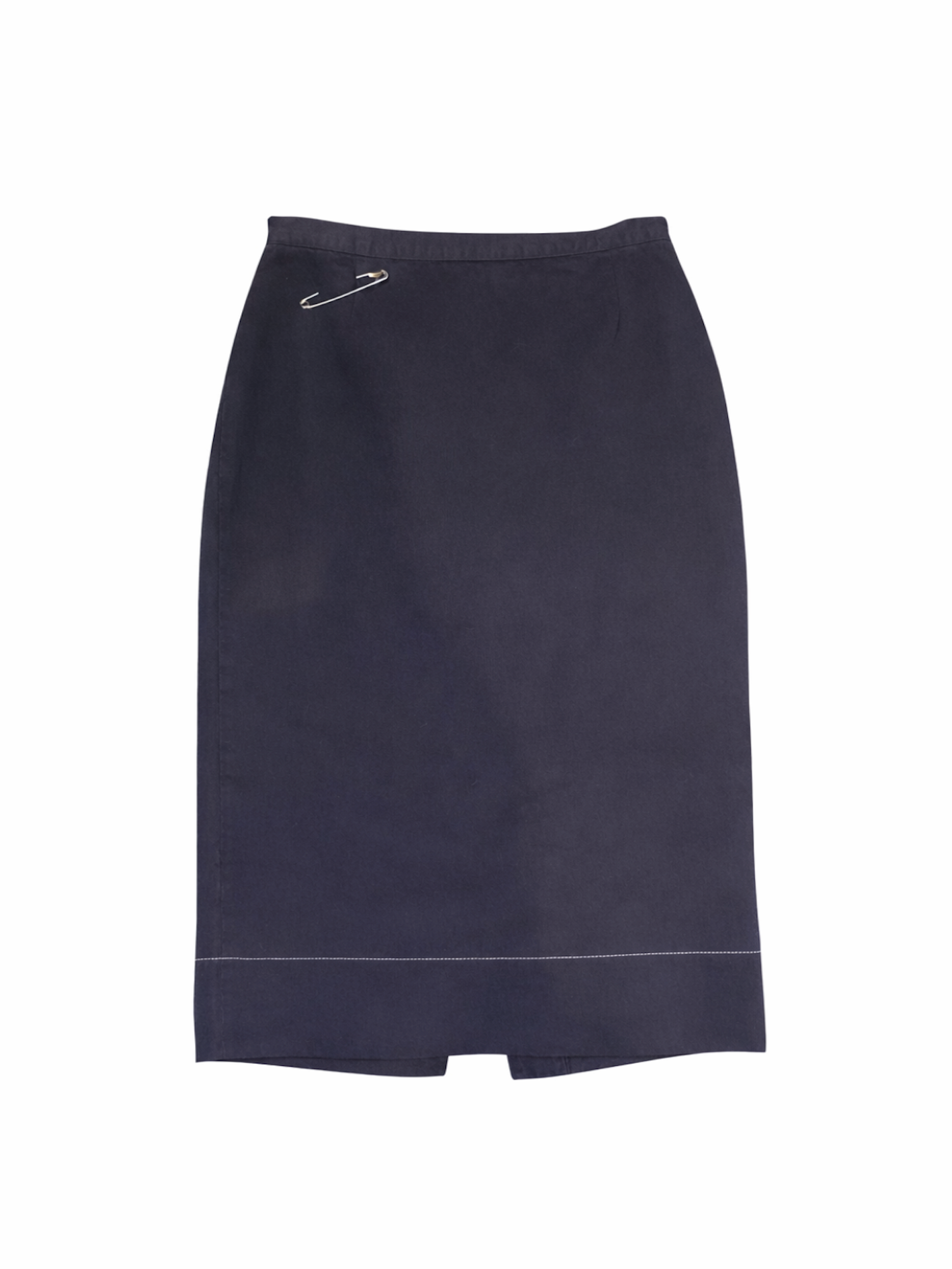 Prada  Pin Charm Pencil Skirt Dark Navy