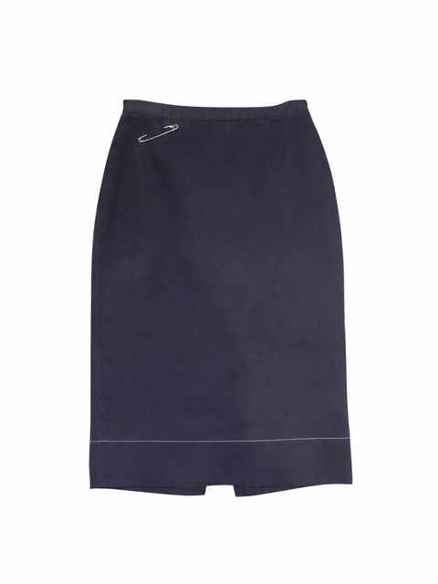 Prada  Pin Charm Pencil Skirt Dark Navy