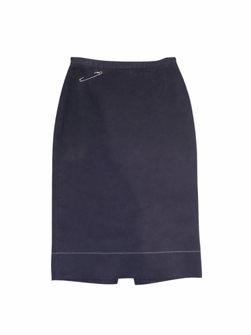 Prada  Pin Charm Pencil Skirt Dark Navy