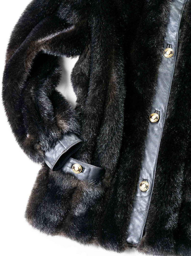 Marvin Richards Faux Fur Coat Brown-designer resale