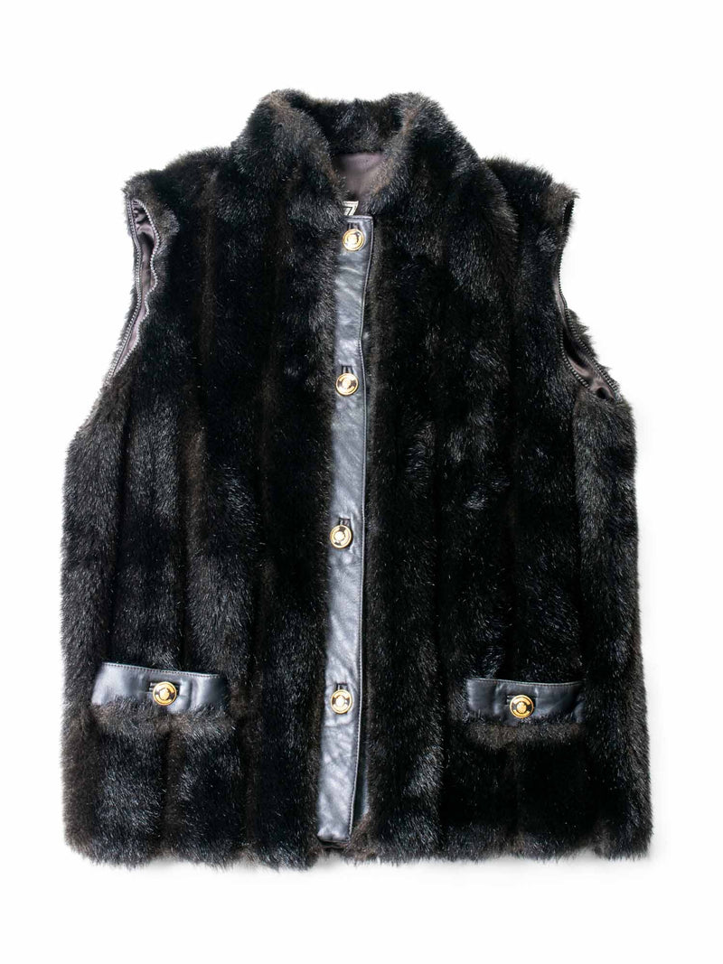Marvin Richards Faux Fur Coat Brown-designer resale