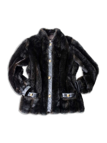 Marvin Richards Faux Fur Coat Brown-designer resale