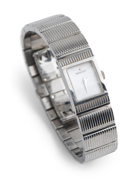 Movado Stainless Steel Pearl Watch-designer resale