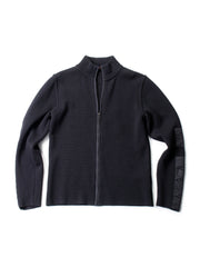 Prada Knitted Wool Zippered Cardigan Black