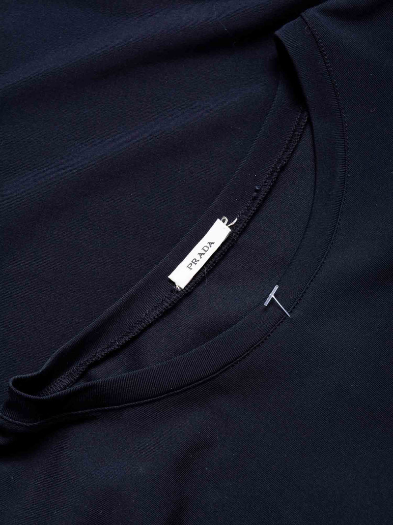 Prada Logo Athletic Short Sleeve Shirt Black-designer resale