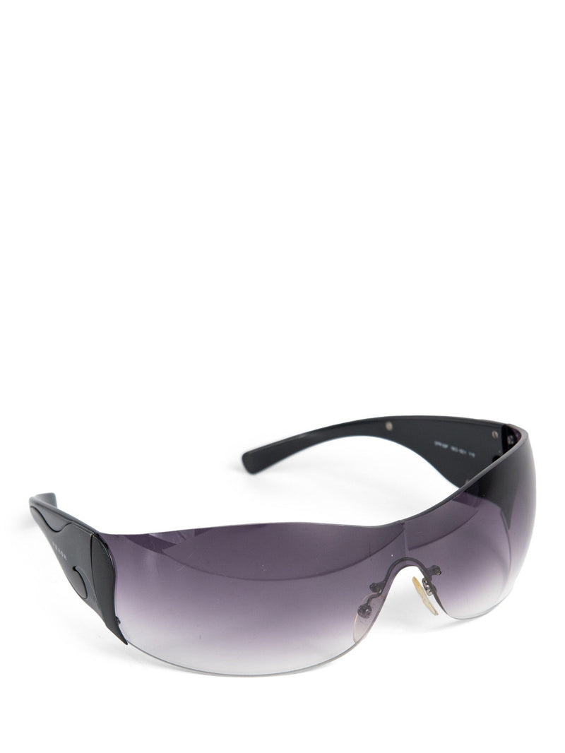 Prada Logo Gradient Frameless Ski Sunglasses Black