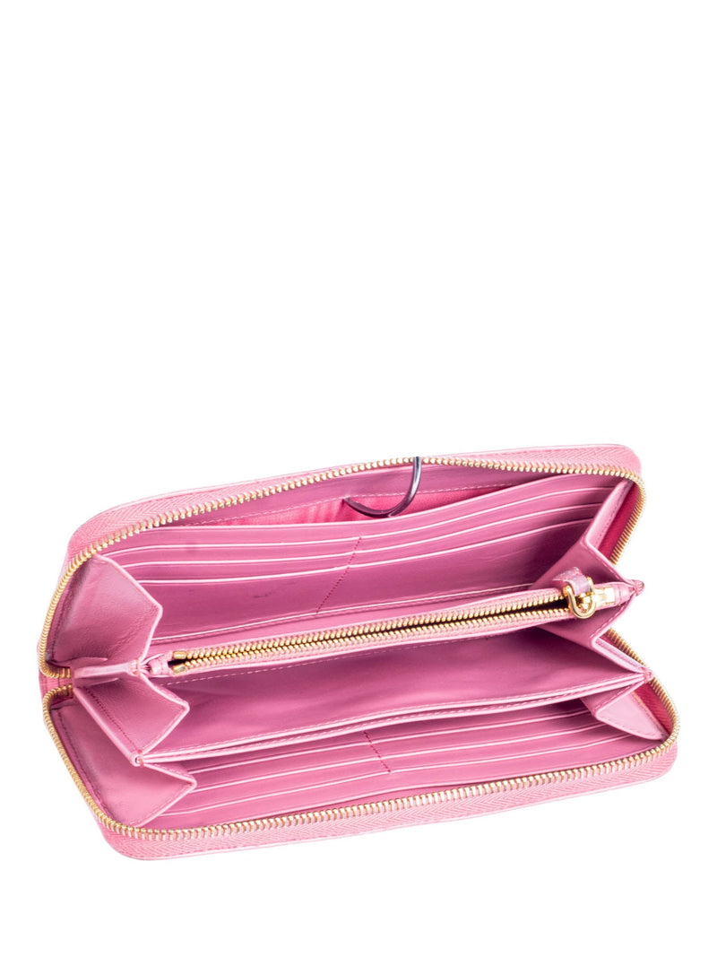 Prada Logo Saffiano Leather Clutch Pink-designer resale