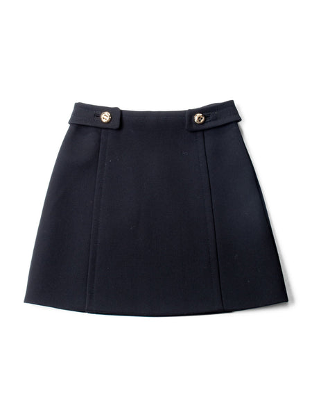 ミニスカート PRADA BLACK WOOL MINI SKIRT Prada Wool Patch Pocket Mini Skirt Black