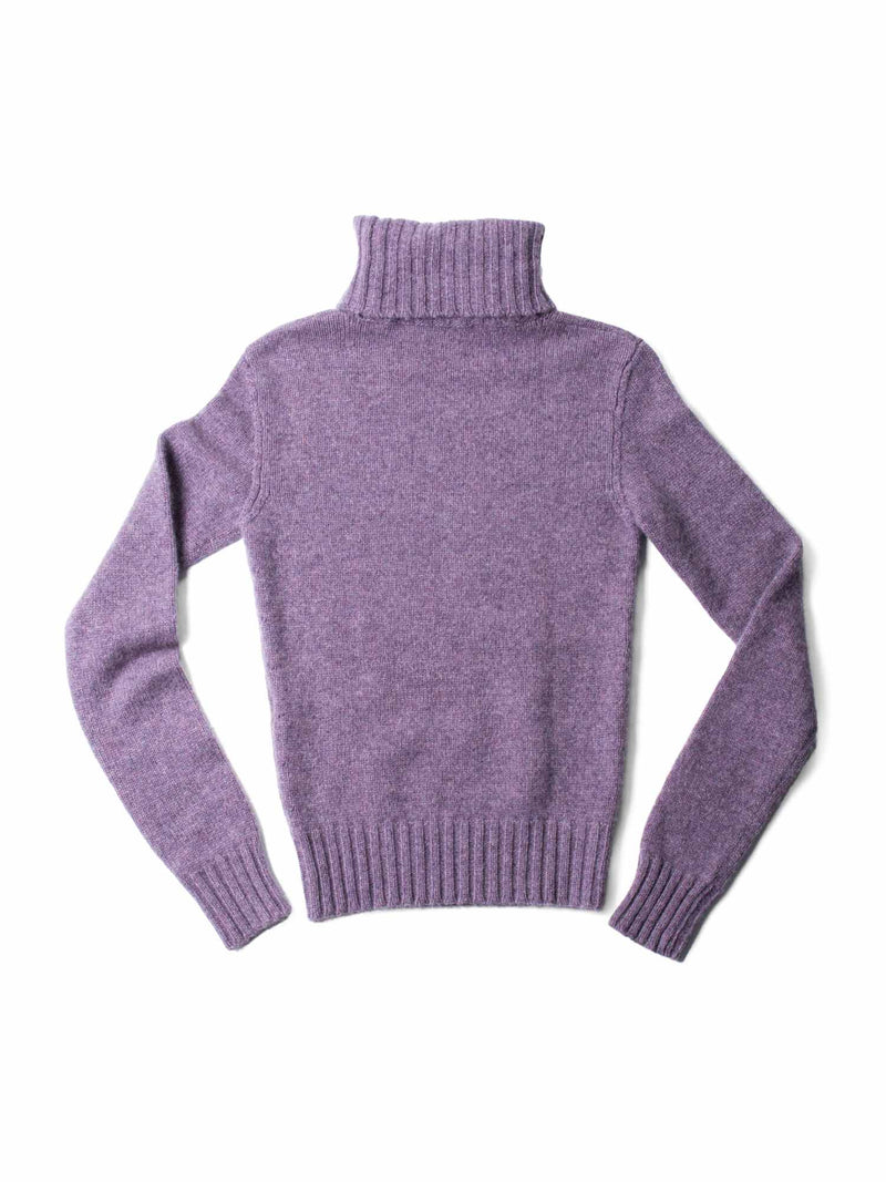 Ralph Lauren Cashmere Turtleneck Sweater Lavender-designer resale