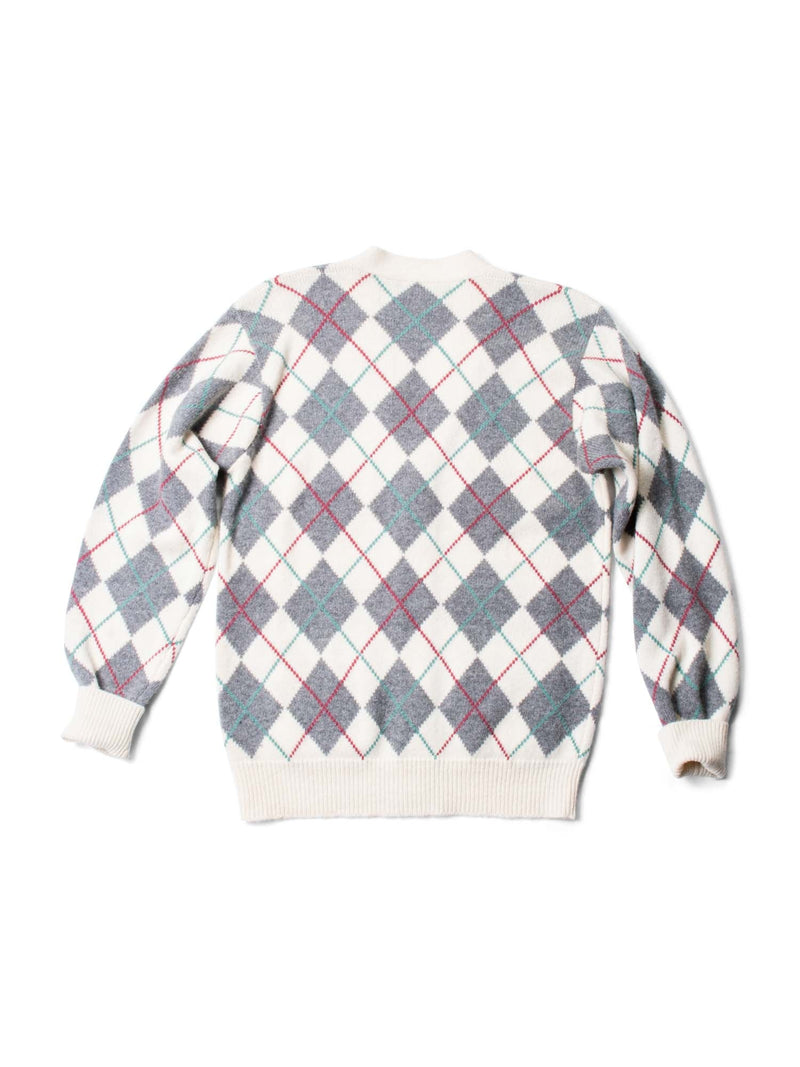 Ralph Lauren Vintage Cashmere Oversized Tartan Cardigan Multicolor-designer resale