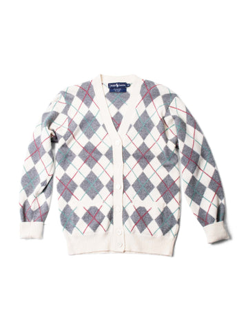 Ralph Lauren Vintage Cashmere Oversized Tartan Cardigan Multicolor-designer resale