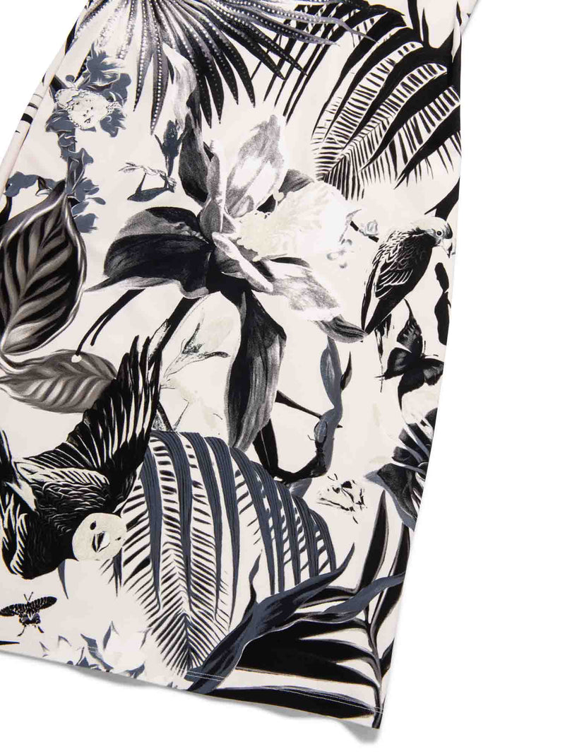 Roberto Cavali Floral Bodycon Dress Black White Roberto Cavali Floral Bodycon Dress Black White