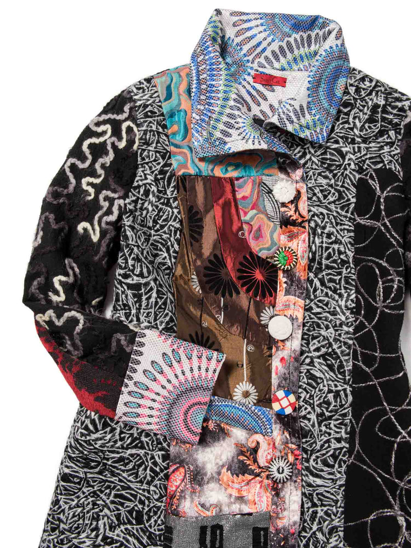 Saint Gil Patchwork Embroidered Jacket Multicolor-designer resale