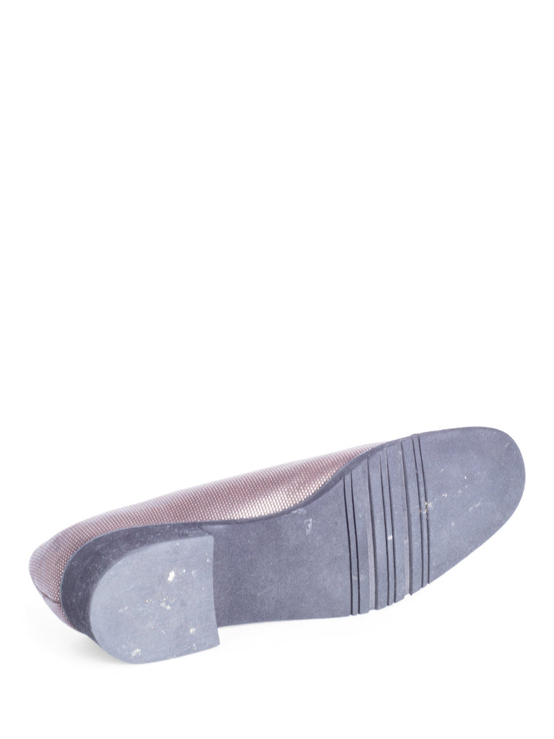 Salvatore Ferragamo Suede Leather Cap Toe Block Heel Shoes Brown-designer resale