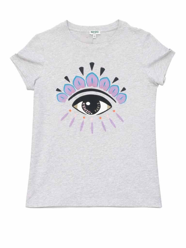Kenzo Vintage Logo Eye Motif T-Shirt Grey