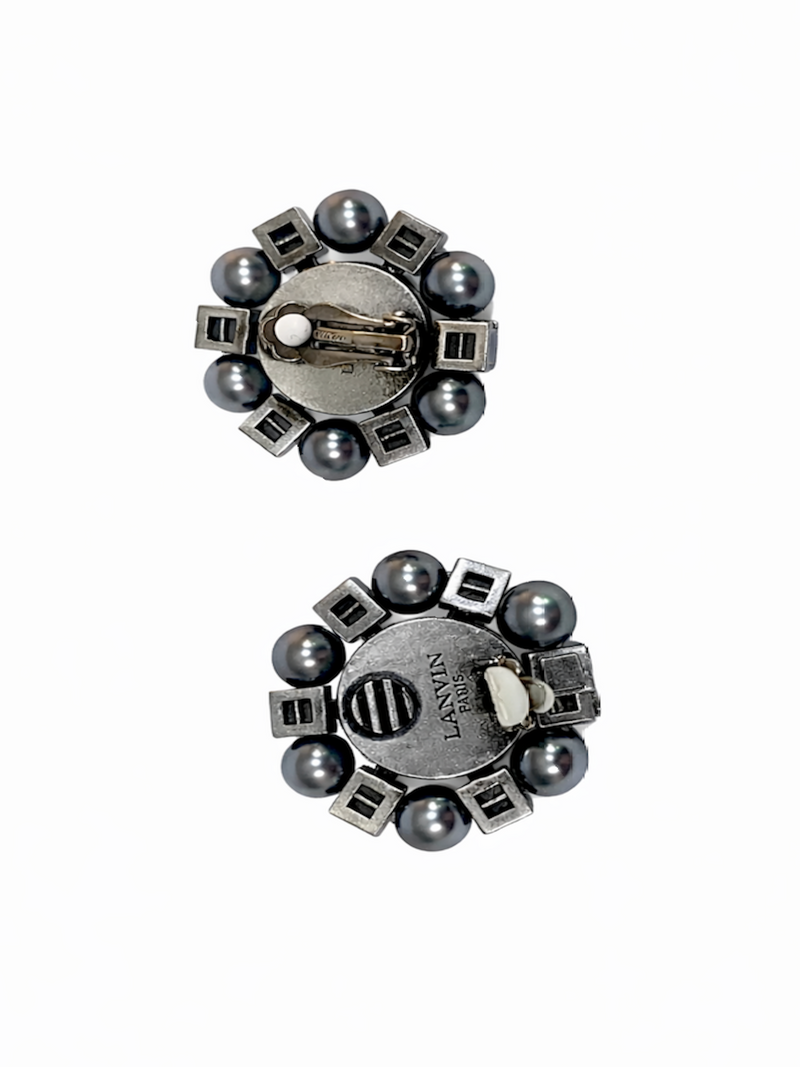 Lanvin Gripoix Clip-On Pearl Earrings