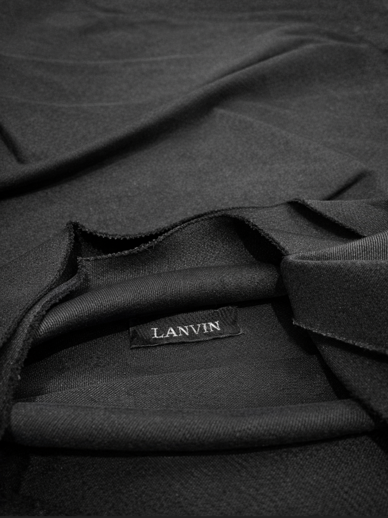 Lanvin Runway Cocktail Rhinestone Dress Black