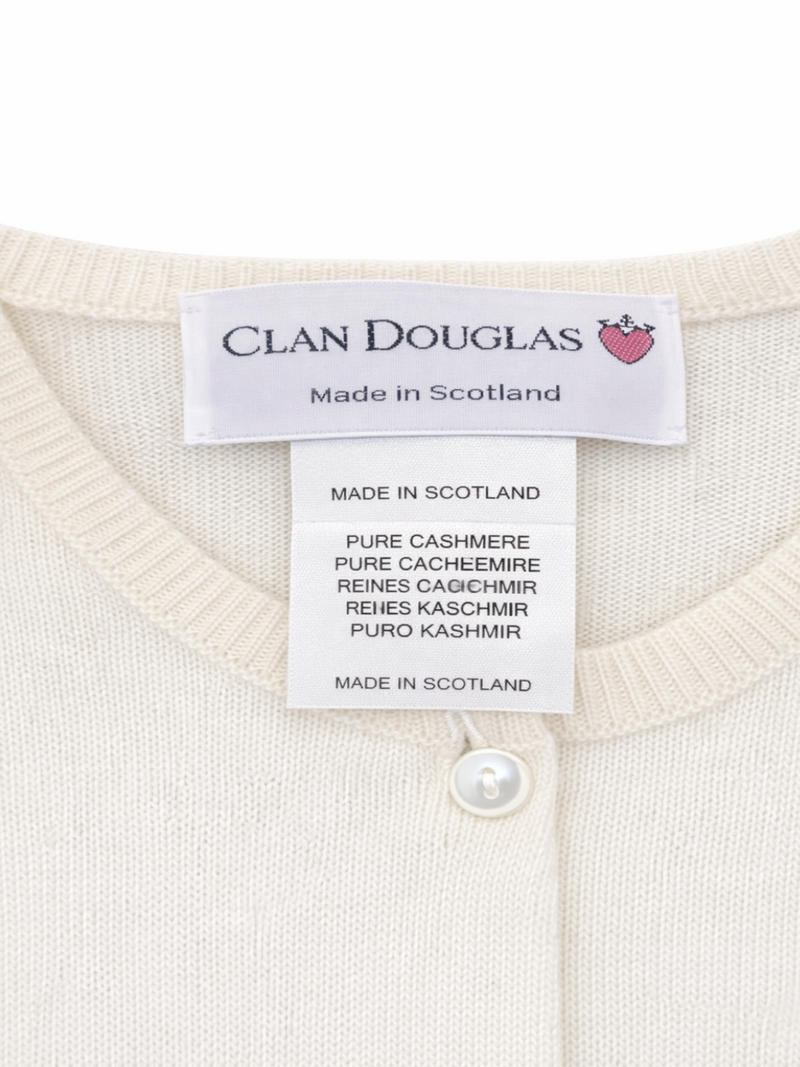 Clan Douglas Cashmere Knitted Cardigan Cream
