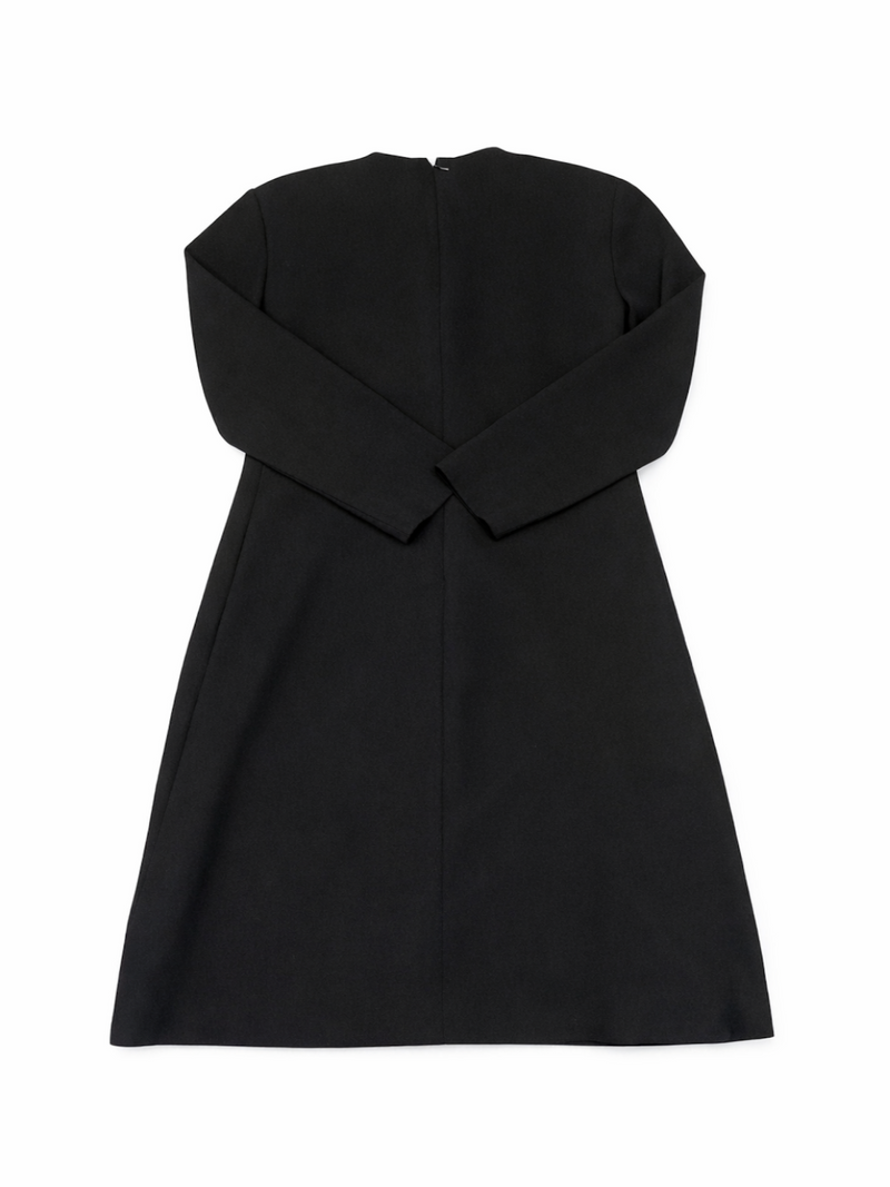 Calvin Klein Collection Wool A Line Dress Black Calvin Klein Collection Wool A Line Dress Black