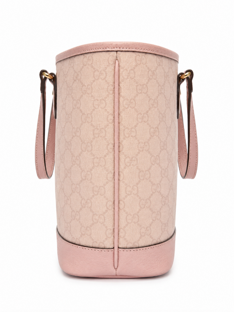Gucci GG Supreme Monogram Medium Ophidia Shoulder Tote Bag Blush Pink