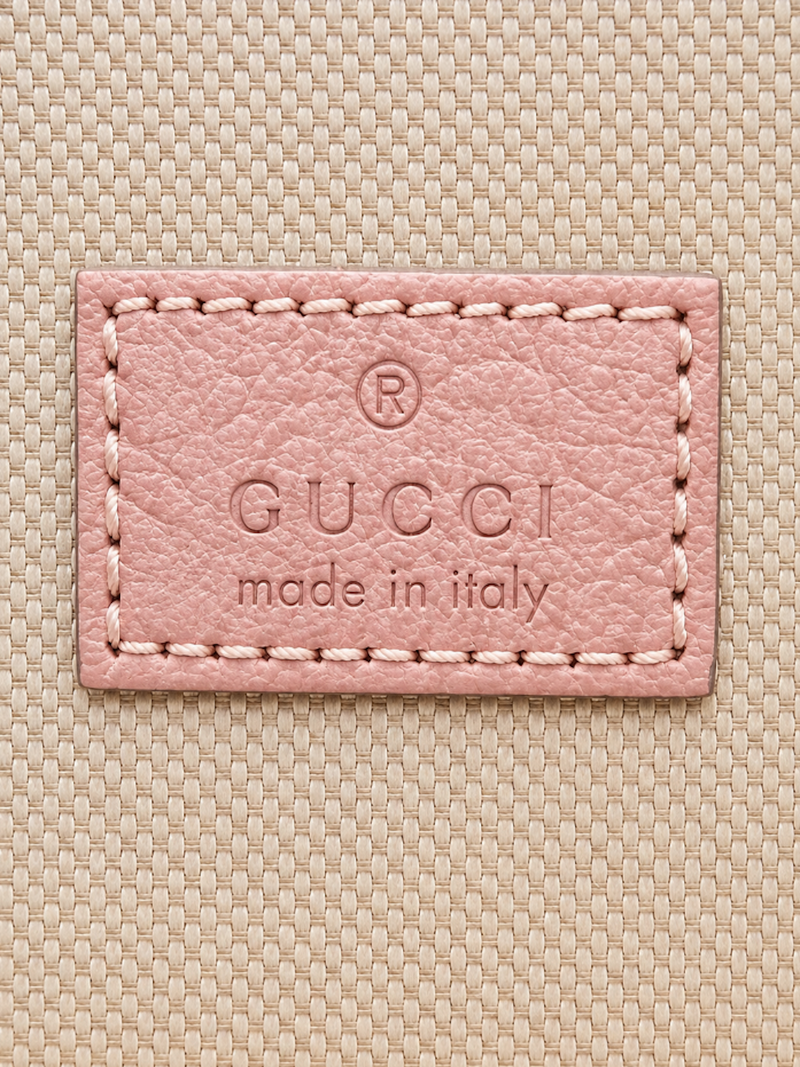 Gucci GG Supreme Monogram Medium Ophidia Shoulder Tote Bag Blush Pink