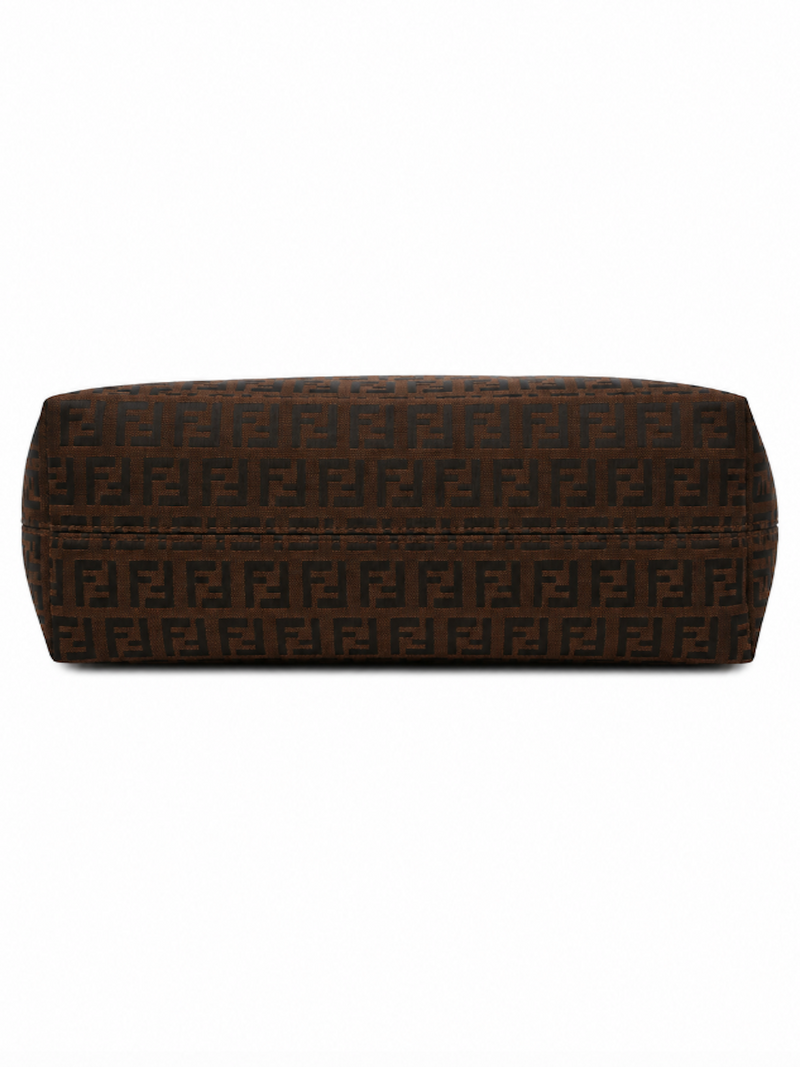 Fendi FF Logo Zucca Canvas Tote Bag Brown Black