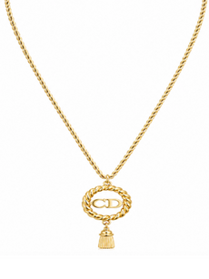 Christian Dior CD Logo 24K Gold Plated Necklace