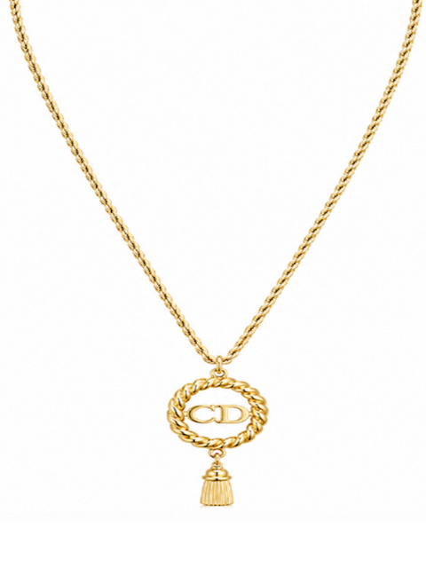 Christian Dior CD Logo 24K Gold Plated Necklace