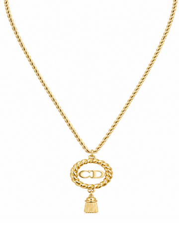 Christian Dior CD Logo 24K Gold Plated Necklace