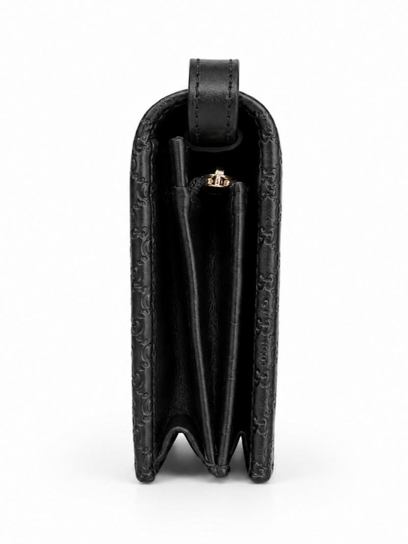 Gucci GG Supreme Leather Crossbody Bag Black
