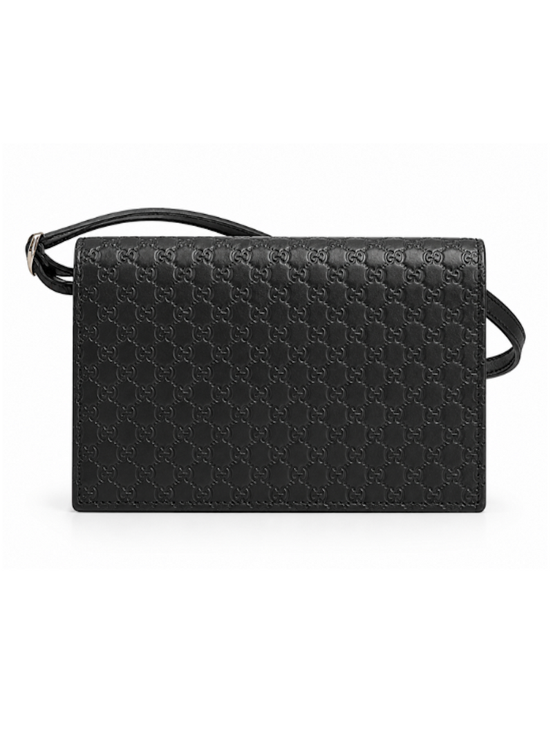 Gucci GG Supreme Leather Crossbody Bag Black