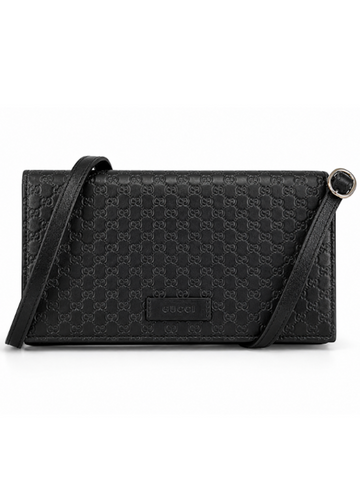 Gucci GG Supreme Leather Crossbody Bag Black