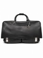 Gucci Logo Leather Canvas Duffle Keepall Bag Black