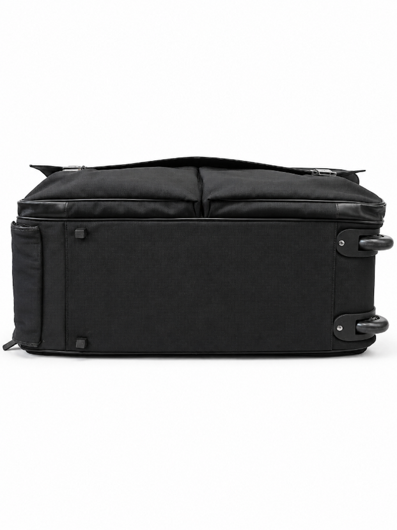 Gucci Logo Leather Canvas Duffle Keepall Bag Black